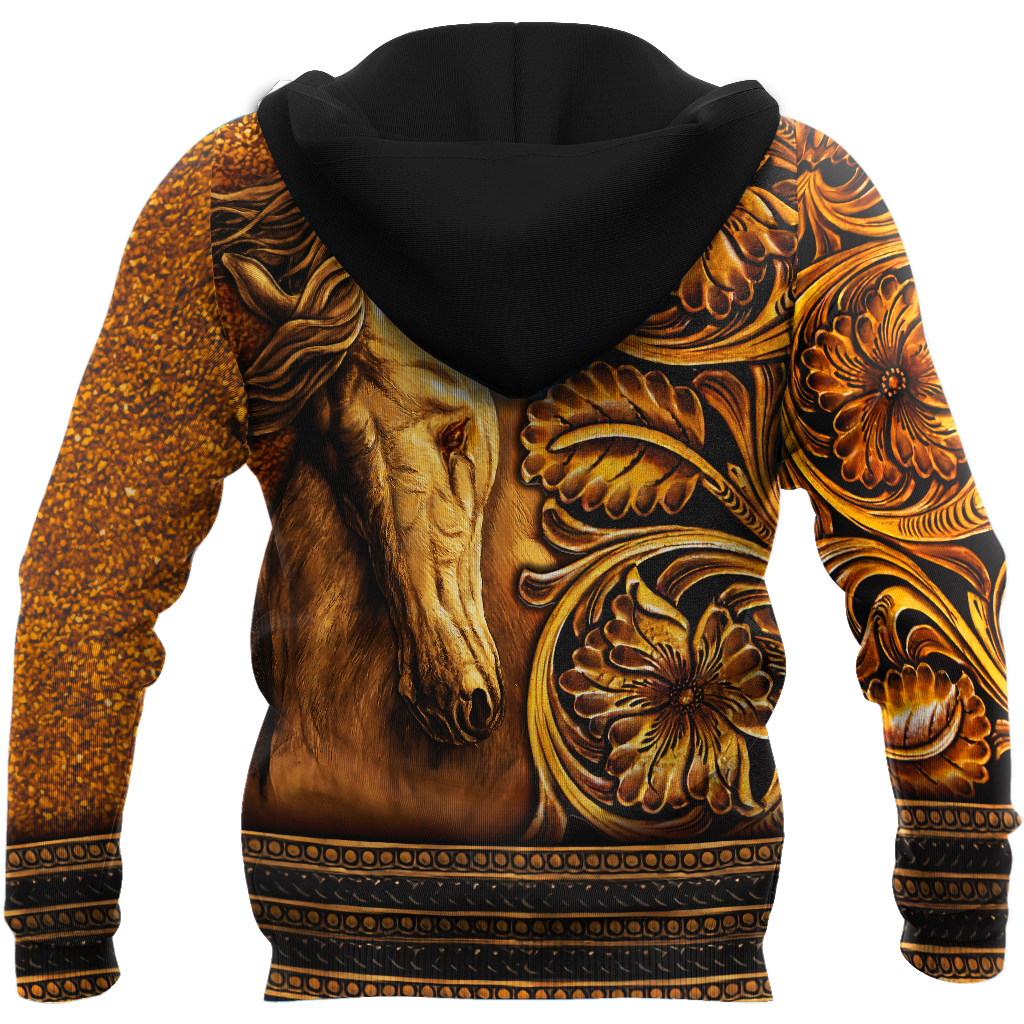 Wood Style Horse All Over Print – 3D Hoodie