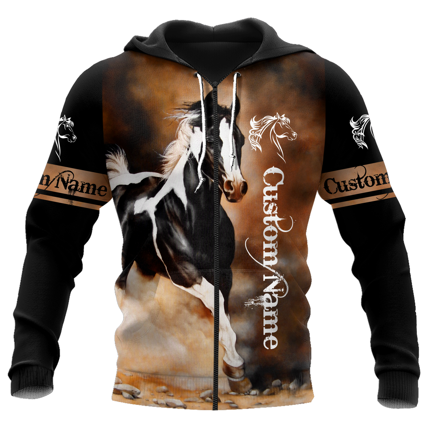 Love Horse Custom Name Art – 3D Hoodie