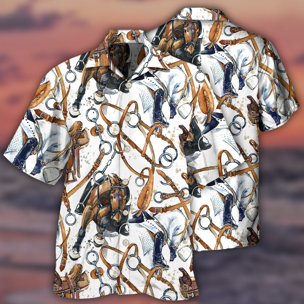 Horse Bridle Minimal Art - Hawaiian Shirt