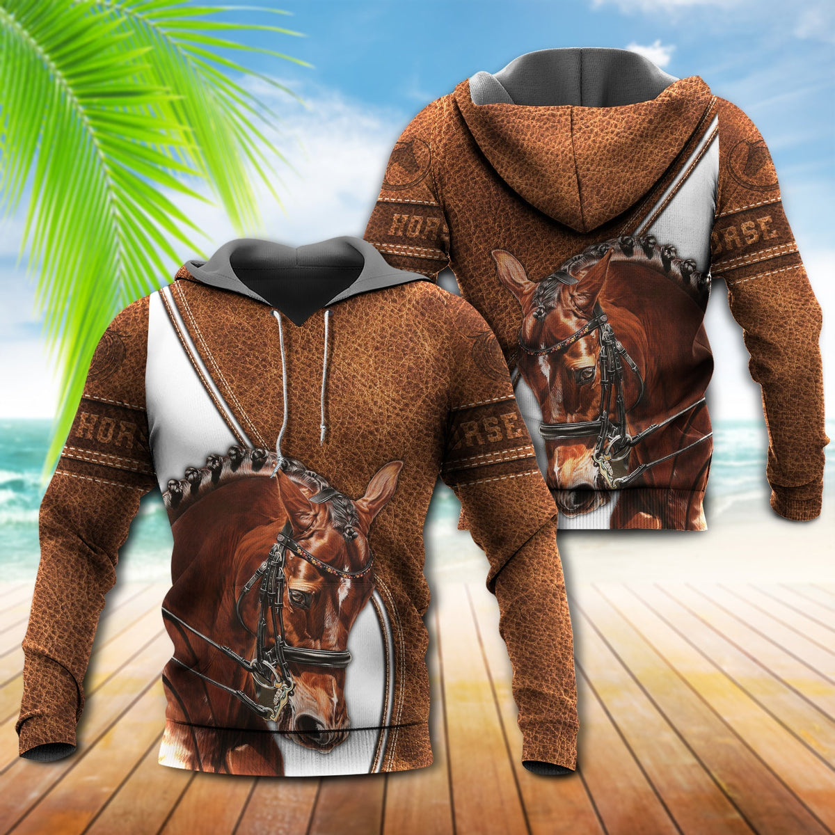 Horse Cool Leather Style - 3D Hoodie