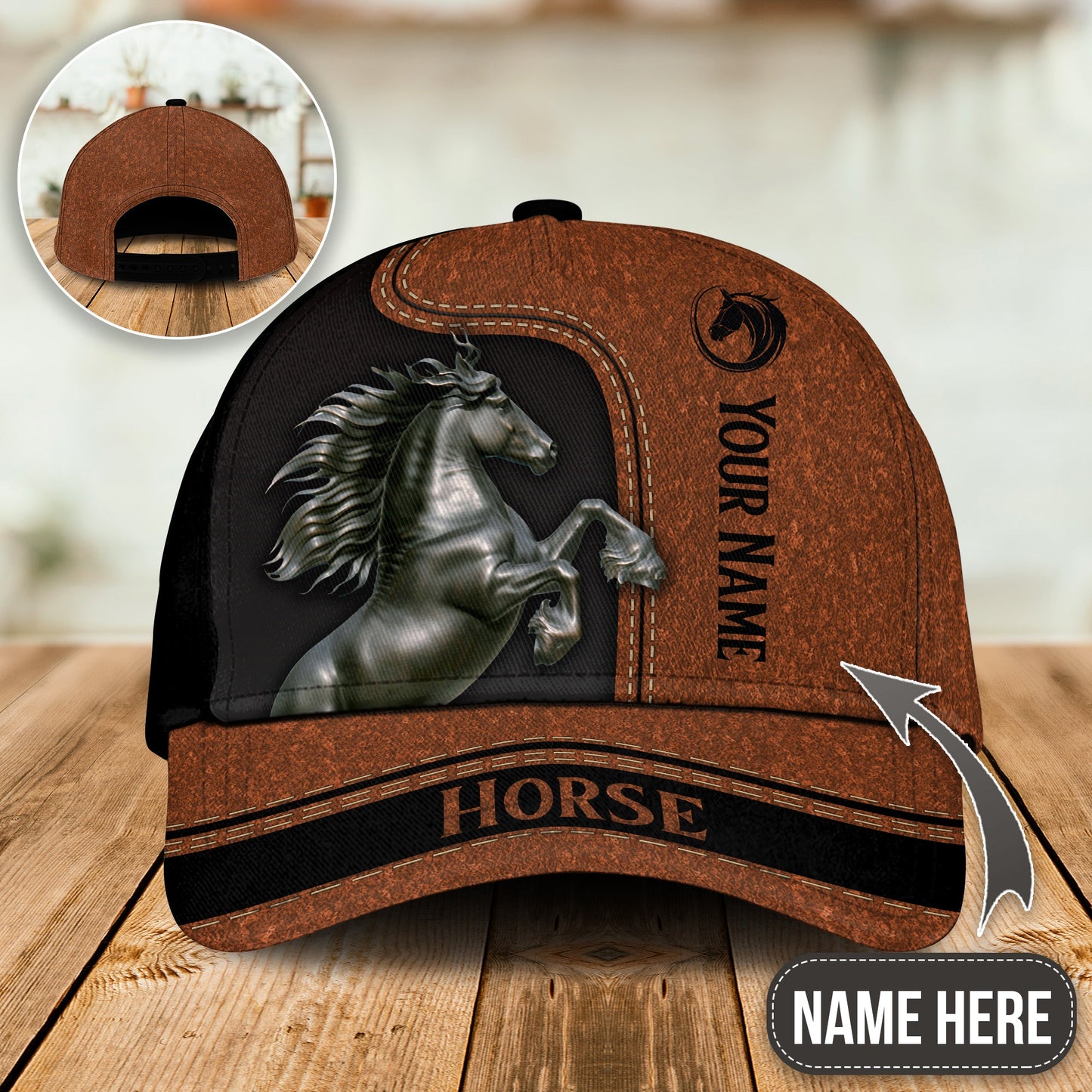 Strong Horse Leather Personalized – Classic Cap