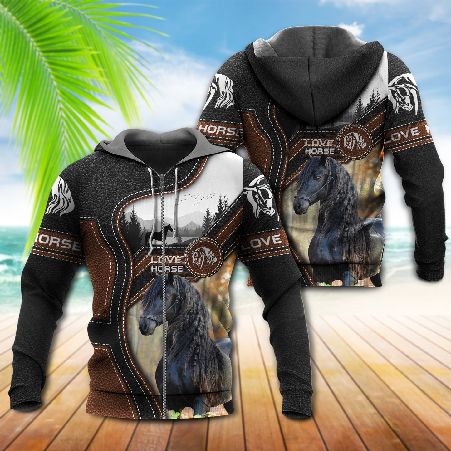 Horse Love Forest Style - 3D Hoodie