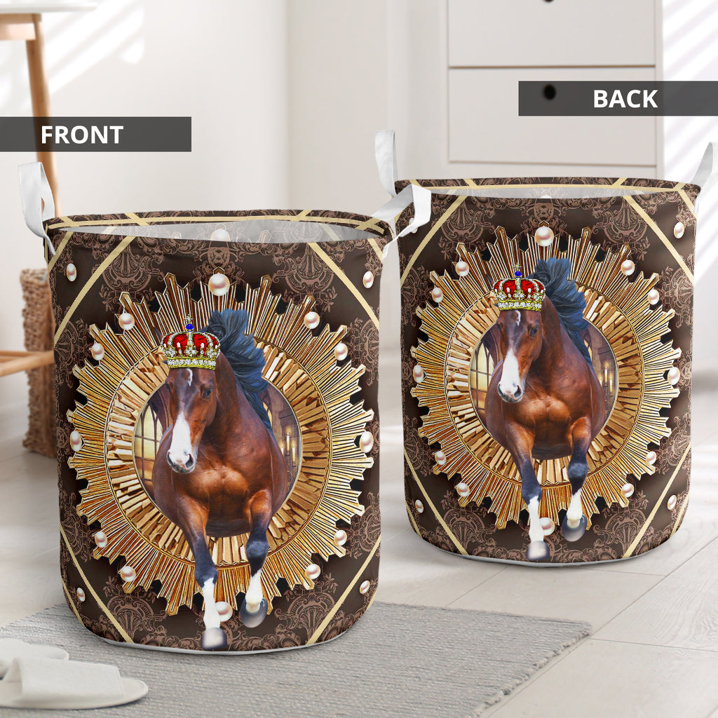 Horse Crown Royal - Laundry Basket - Owls Matrix LTD