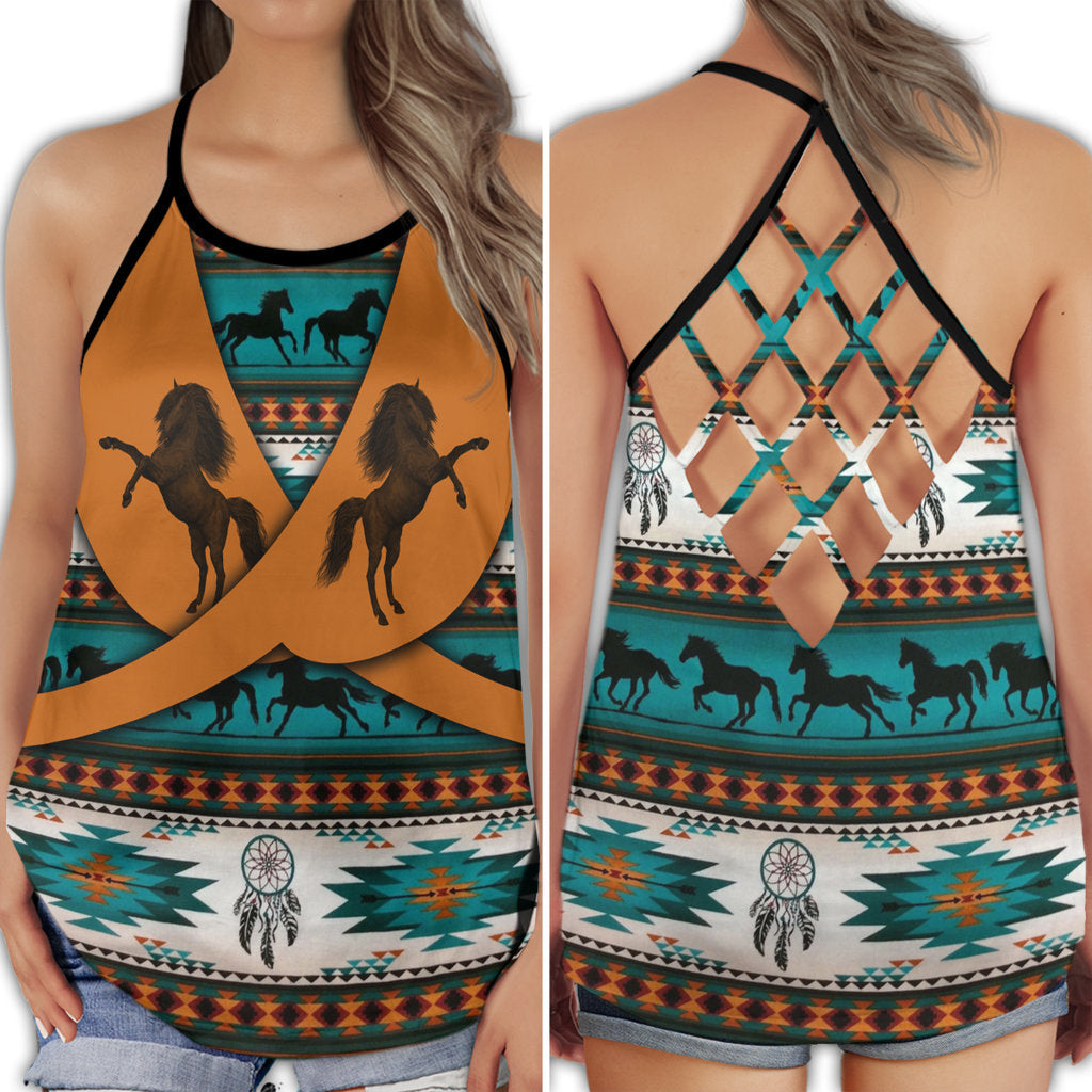 Horse Love Life Pattern Collection – Hollow Tank Top