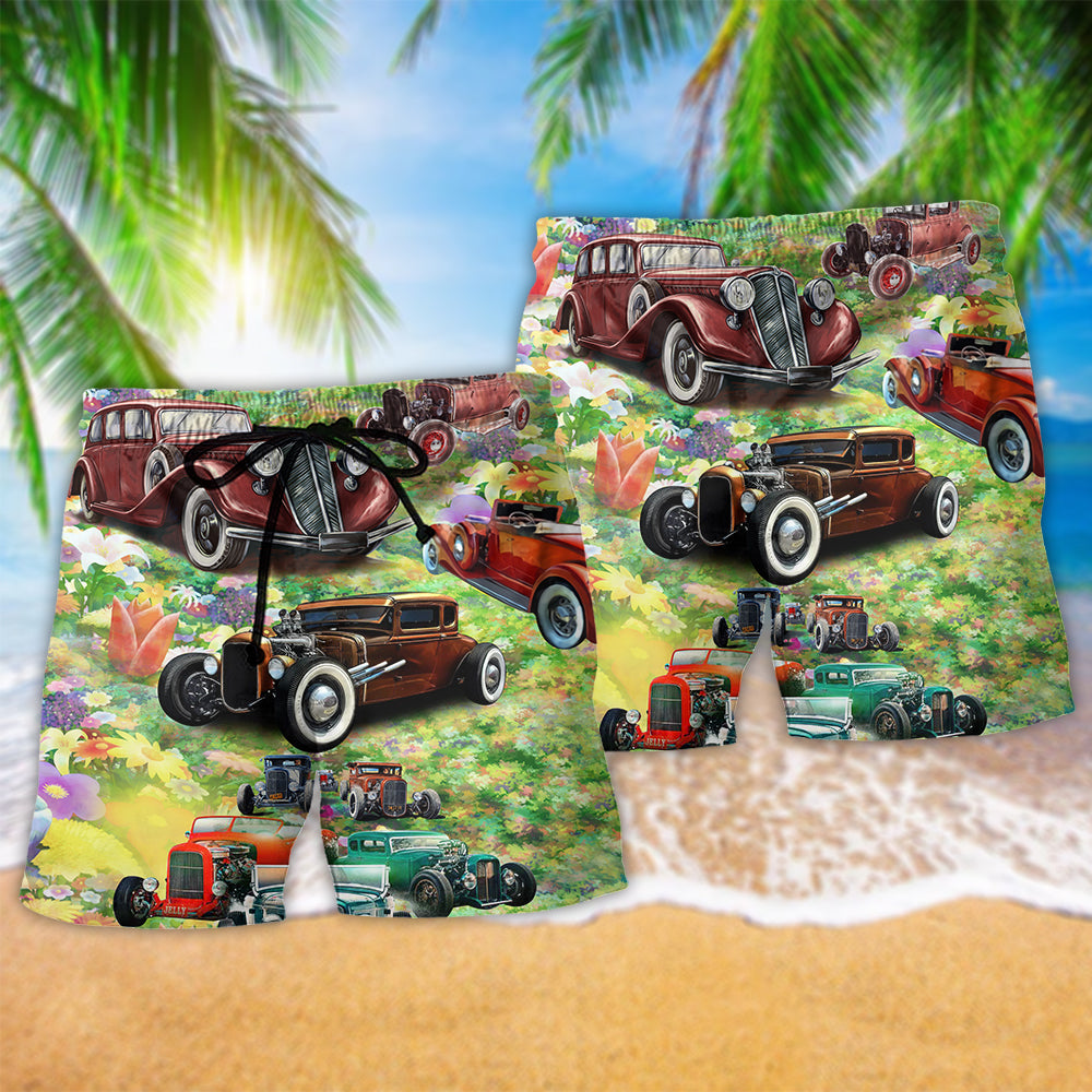 Hot Rod Life Too Short For Boring Cars - Beach Short