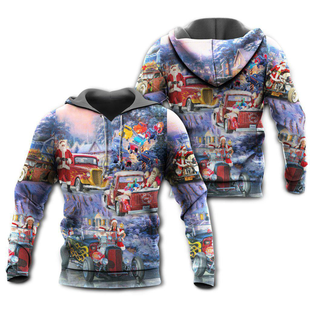 Hot Rod Merry Christmas Style - 3D Hoodie
