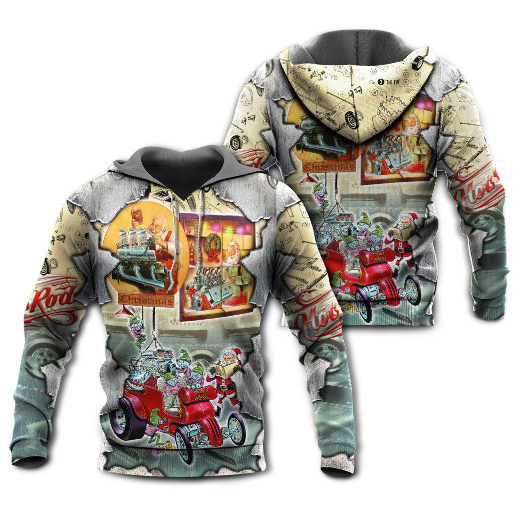 Hot Rod Christmas Love Time - 3D Hoodie