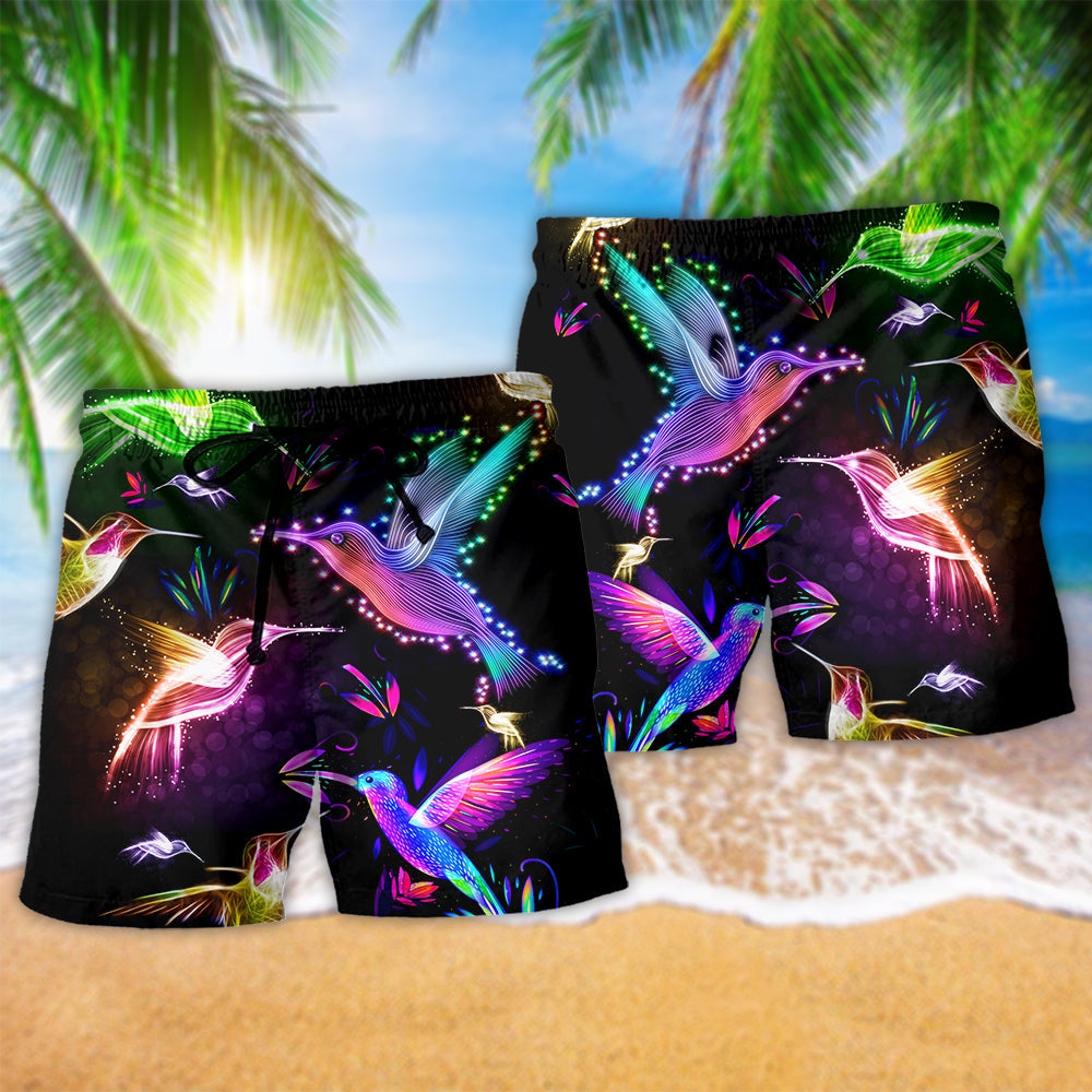 Hummingbird Night Flight Stunning Art – Beach Short