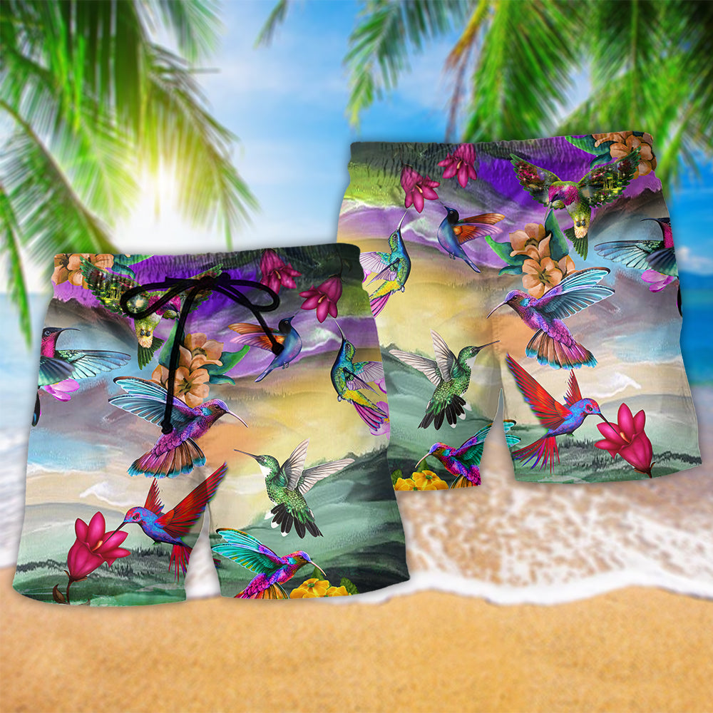 Hummingbird Life Is Better Nature – Beach Short