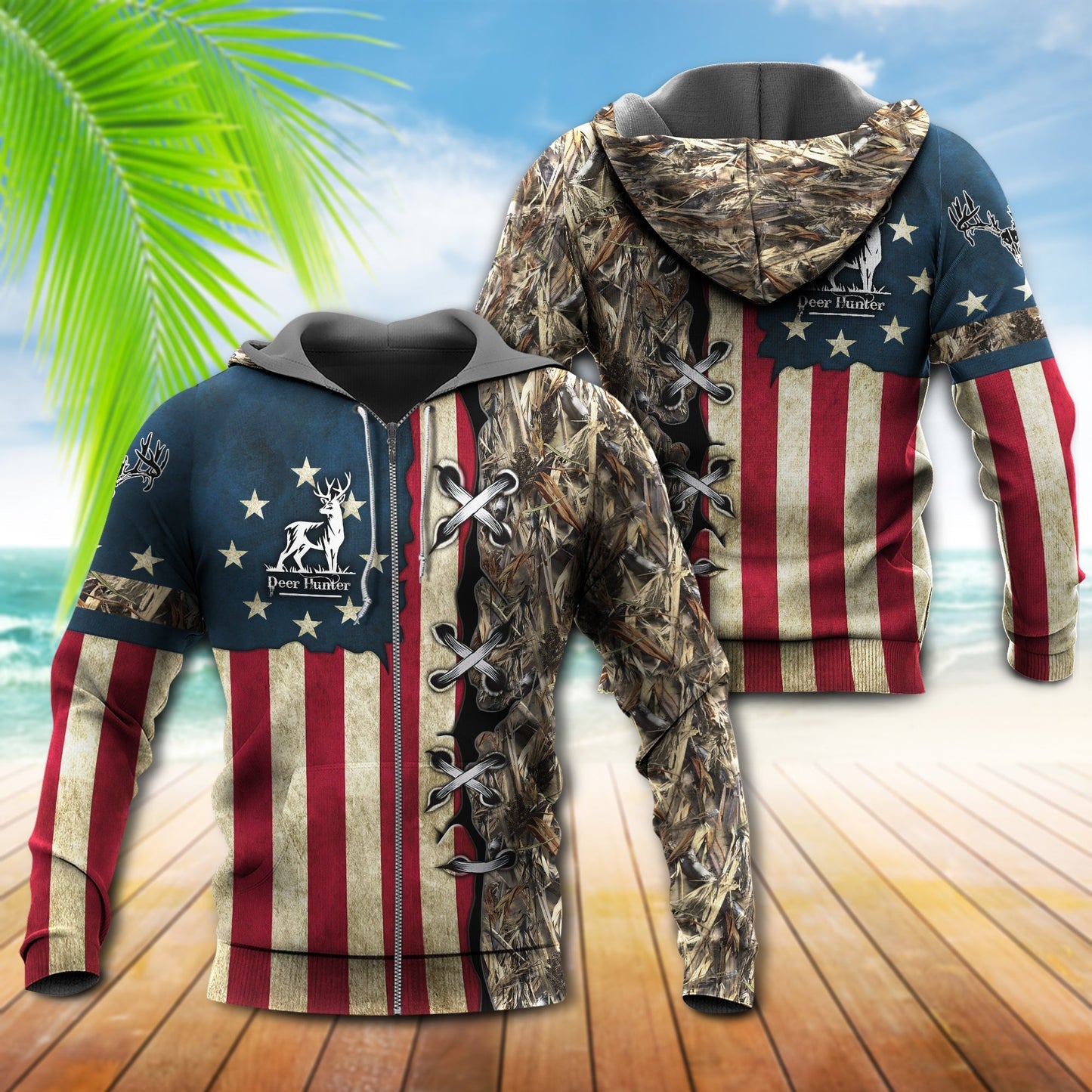 Hunting Deer America Deer Hunter - 3D Hoodie