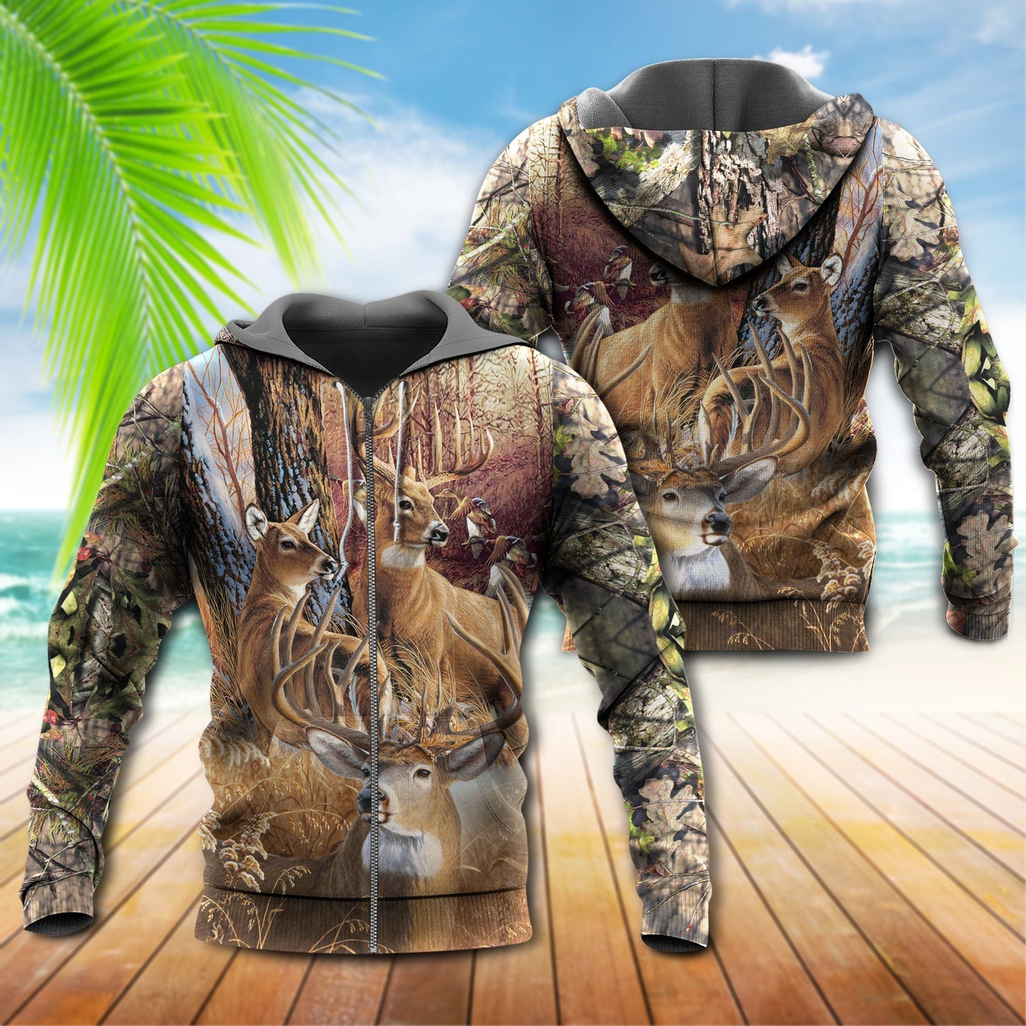 Hunting Deer Autumn Forest Style - 3D Hoodie