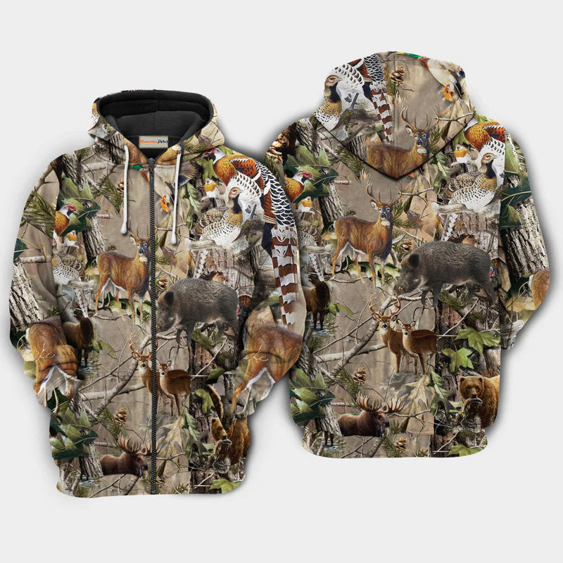 Hunting Lover Animals Art – 3D Hoodie