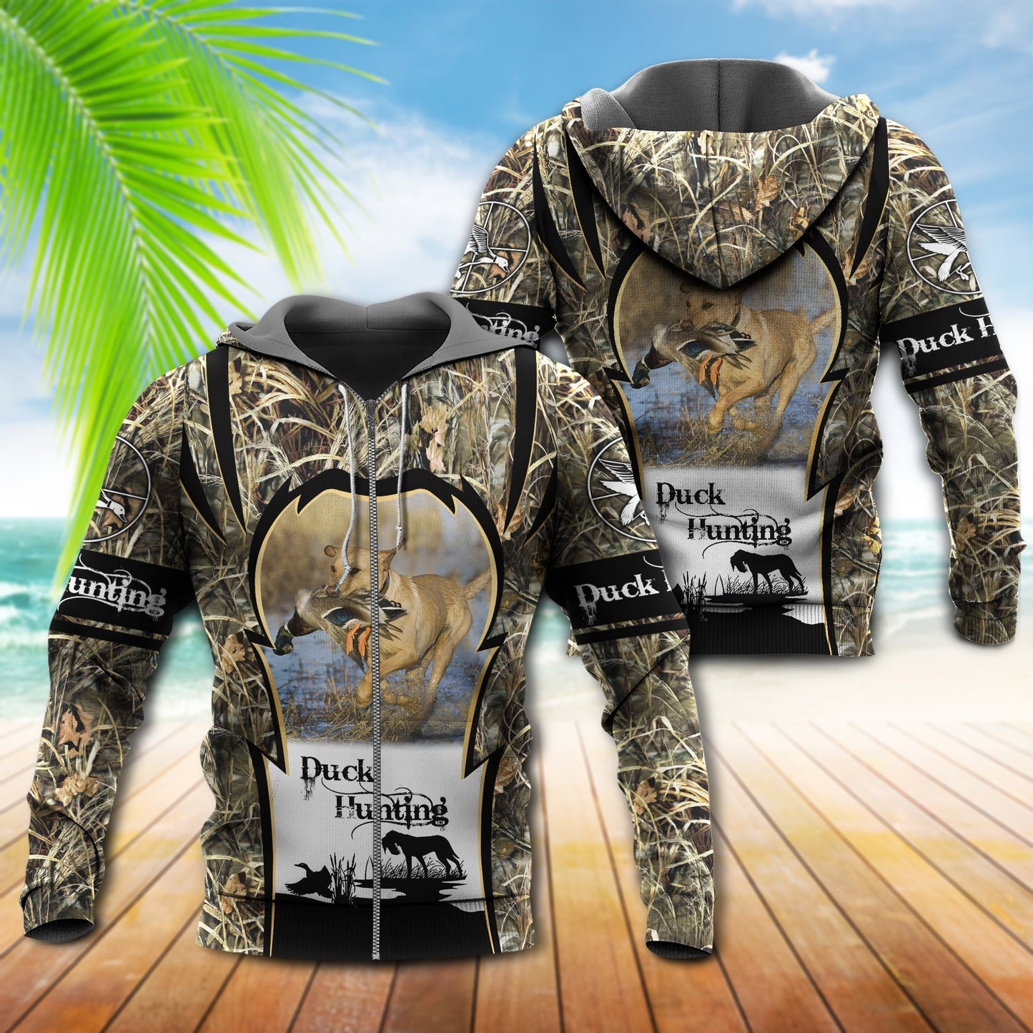 Hunting Duck With Dog Outdoor Style - 3D Hoodie