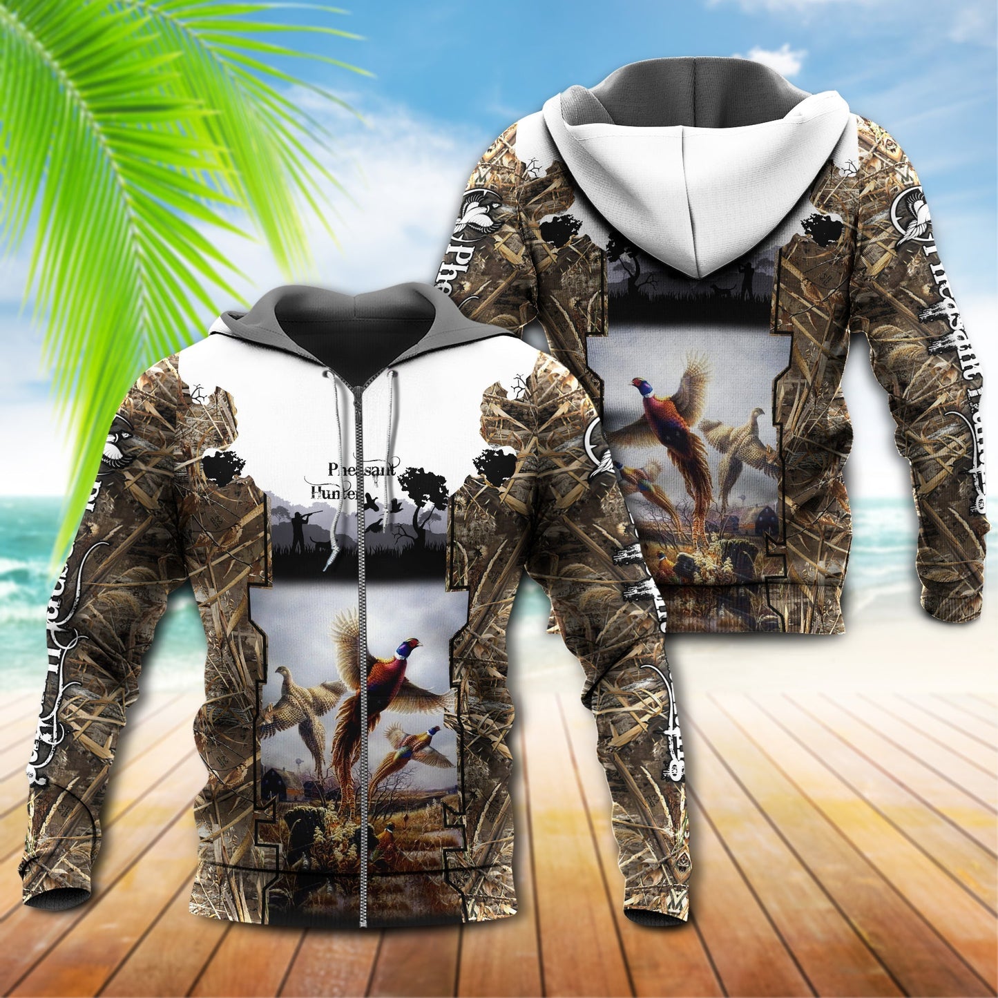 Hunting Pheasant Lake Adventure - 3D Hoodie3