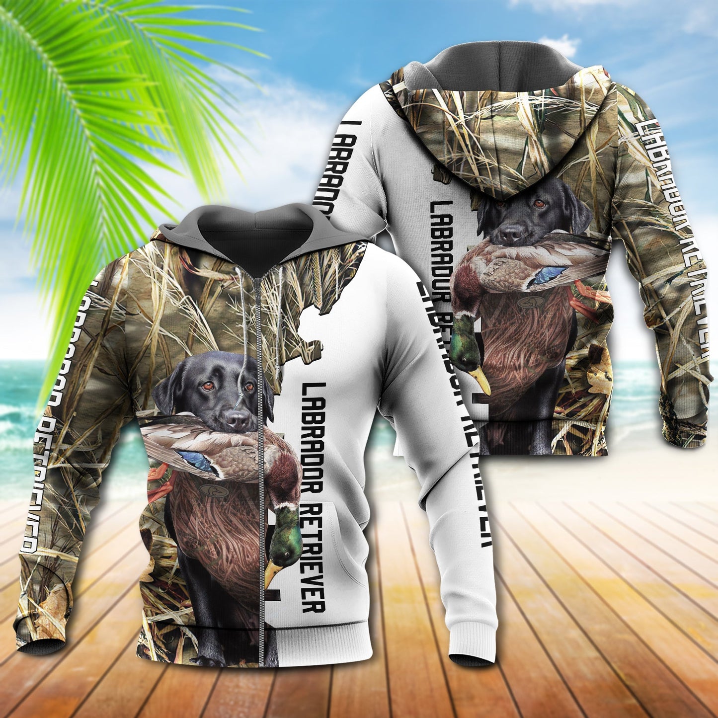 Hunting With Labrador Retriever - 3D Hoodie4