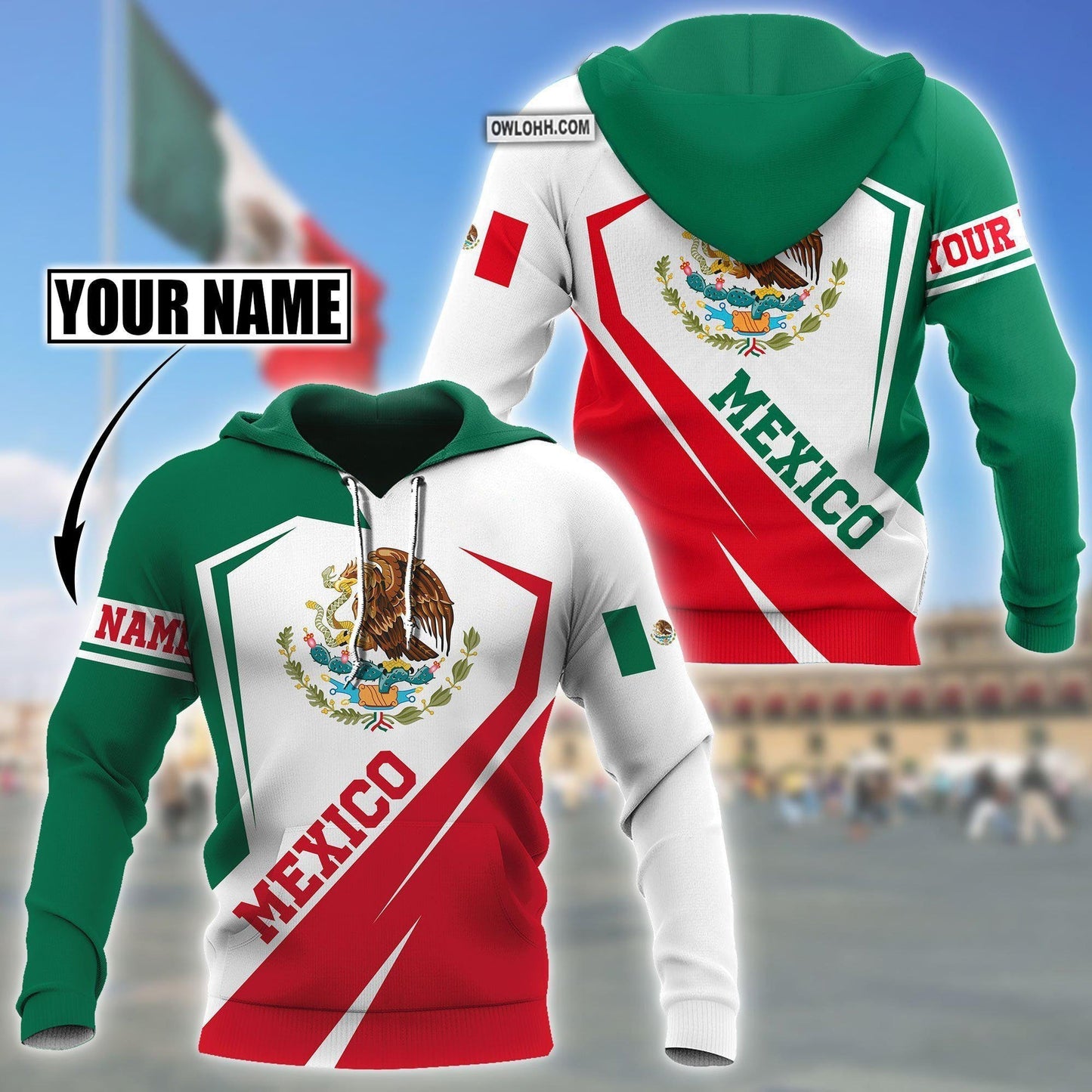 I Love Mexico - 3D Hoodie4