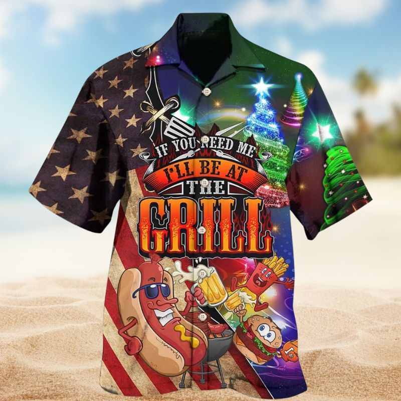 I Will Be At The Grill Christmas – Hawaiian Shirt
