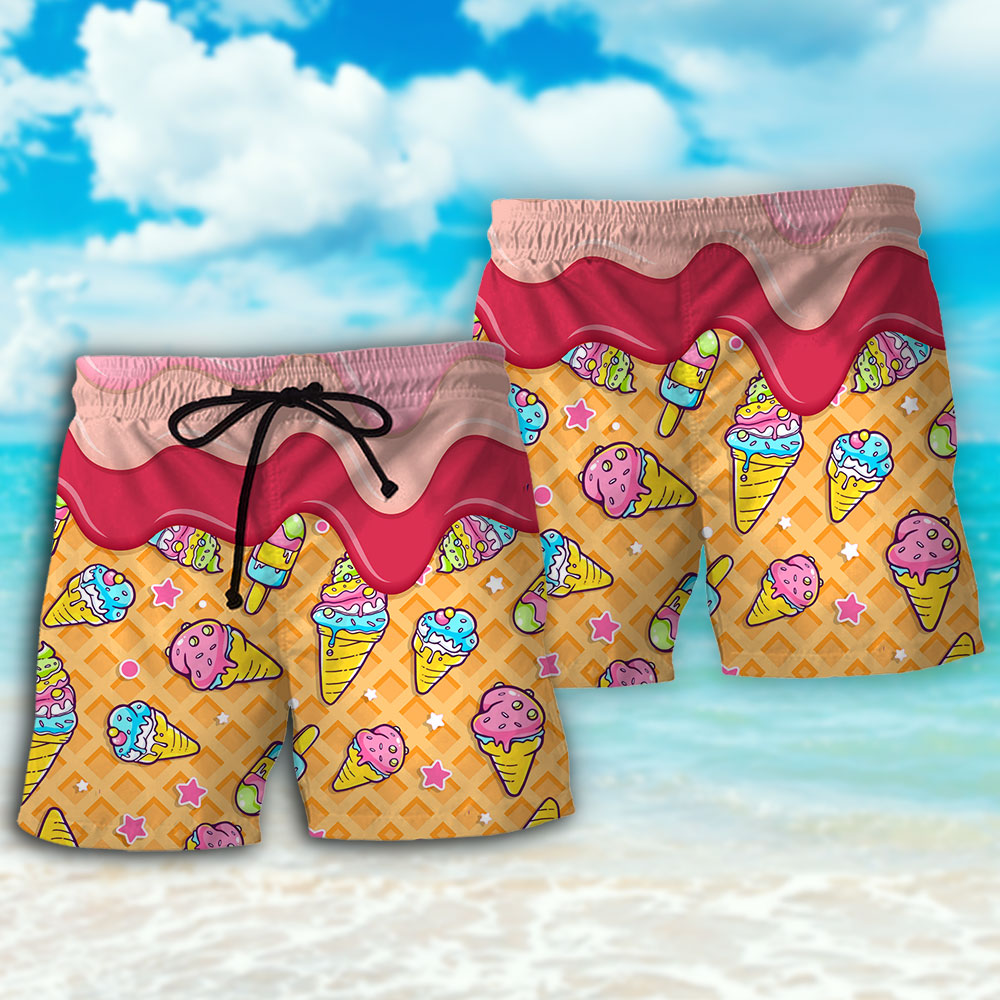 Fresh Ice Cream Floral Sweet – Beach Short