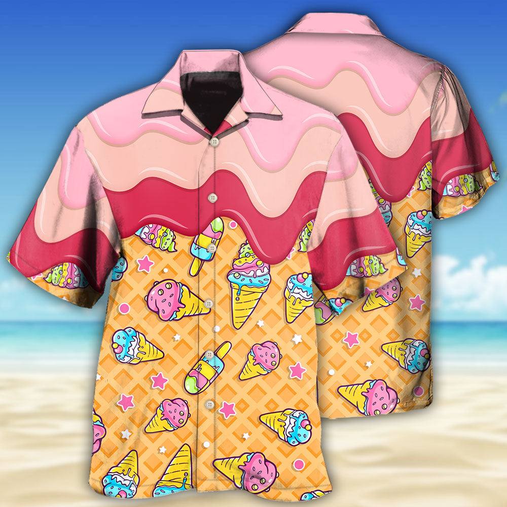 Ice Cream Fresh Roses Sweet - Hawaiian Shirt