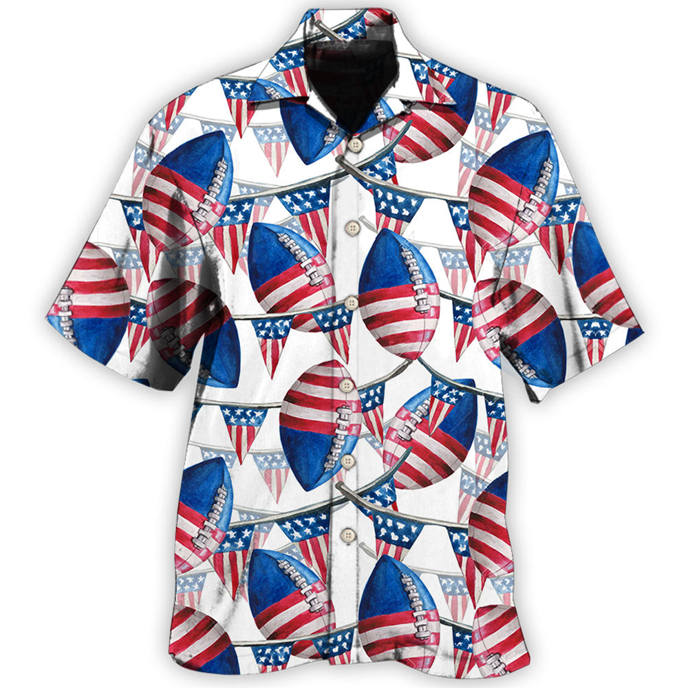Independence Day Simple Patriotic Design – Hawaiian Shirt