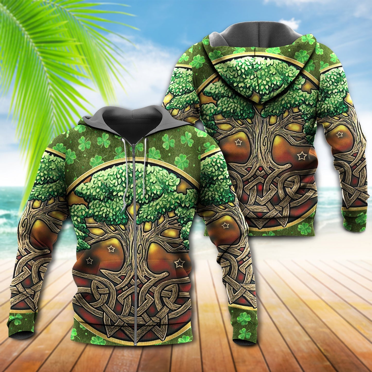 Irish Life Love Tree Style - 3D Hoodie