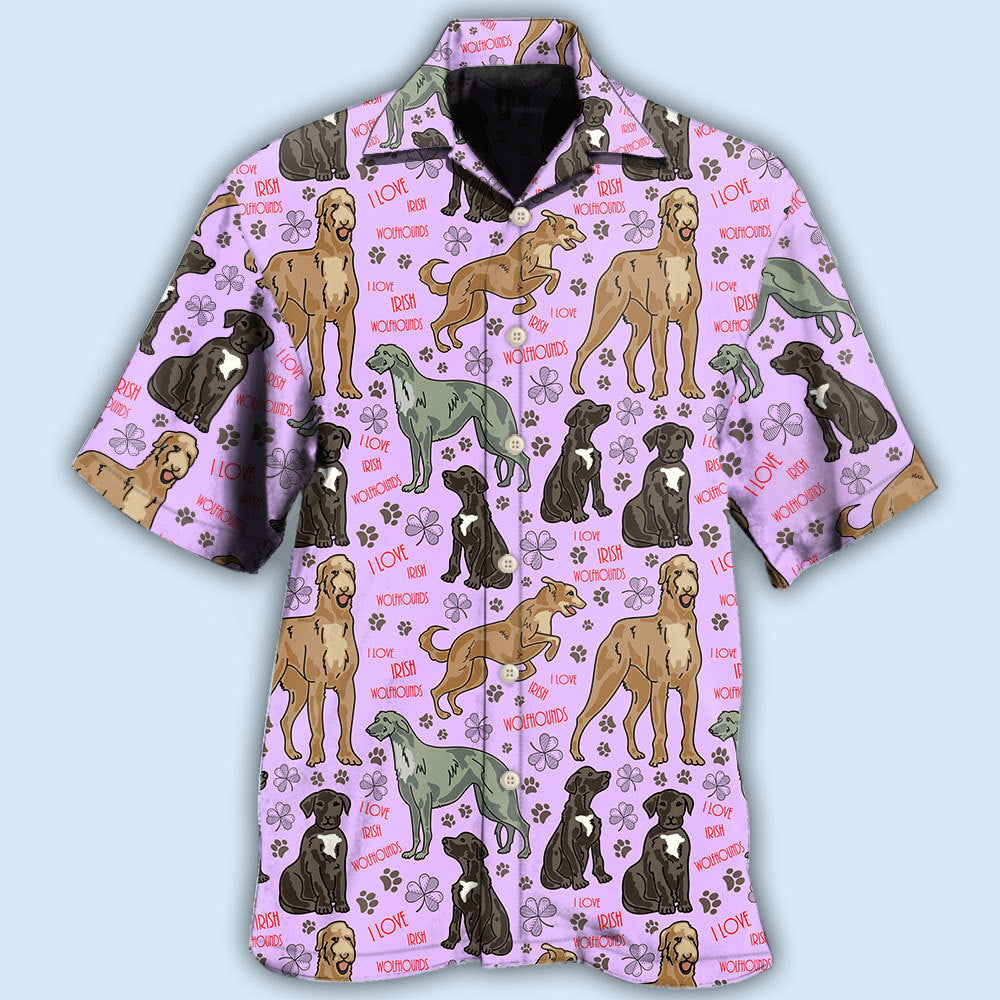 Irish Wolfhound Cute Style – Hawaiian Shirt