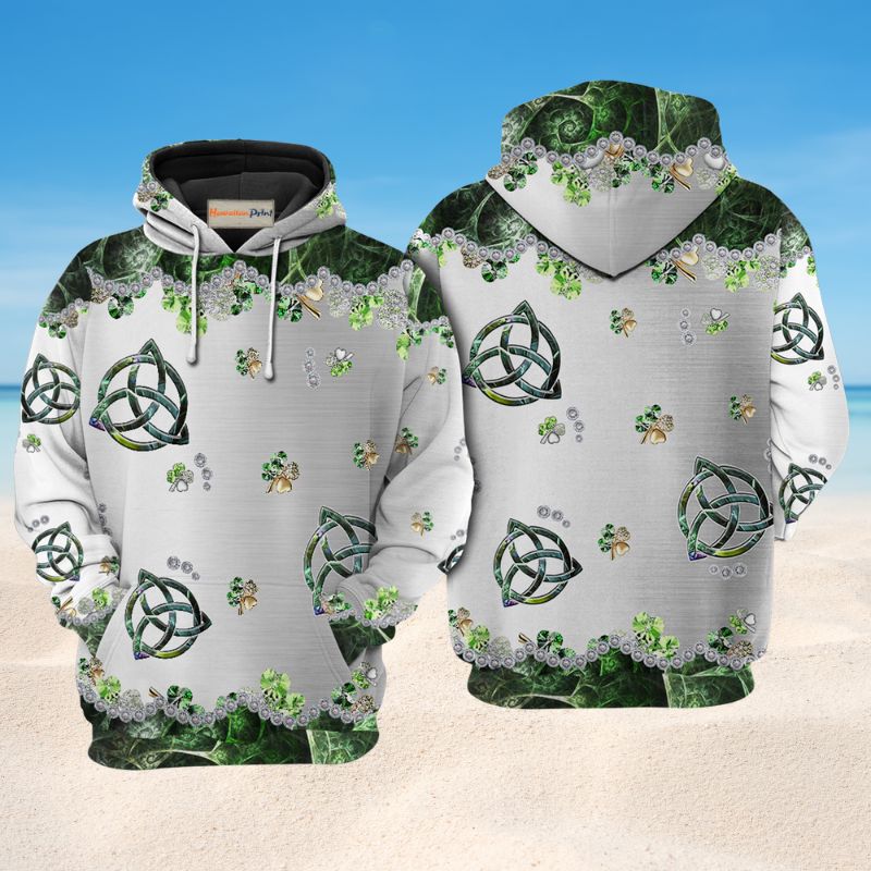 Irish Clover Metal Art – 3D Hoodie2