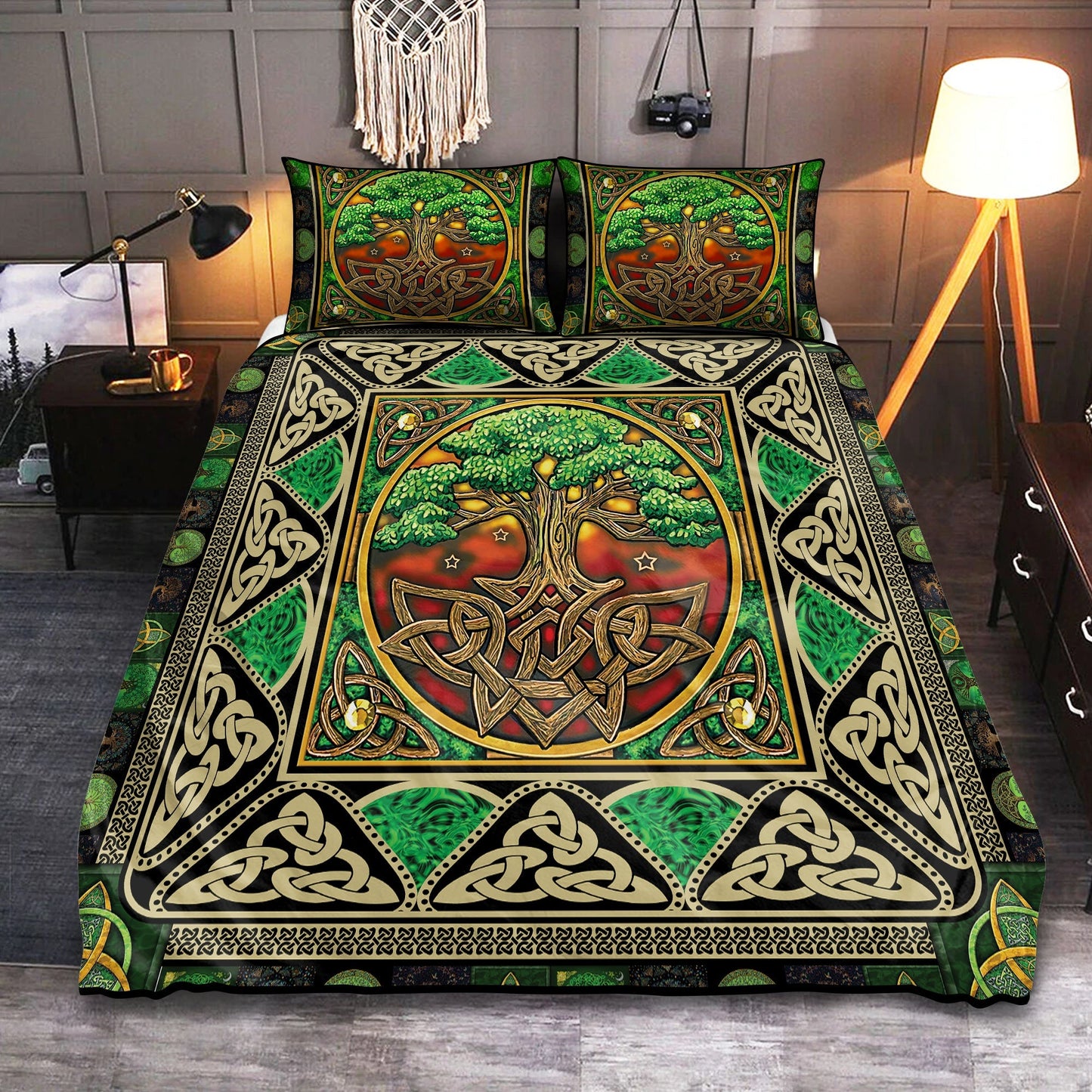 Irish Celtic Tree Bedding Cover For Cozy Bedroom Decor
