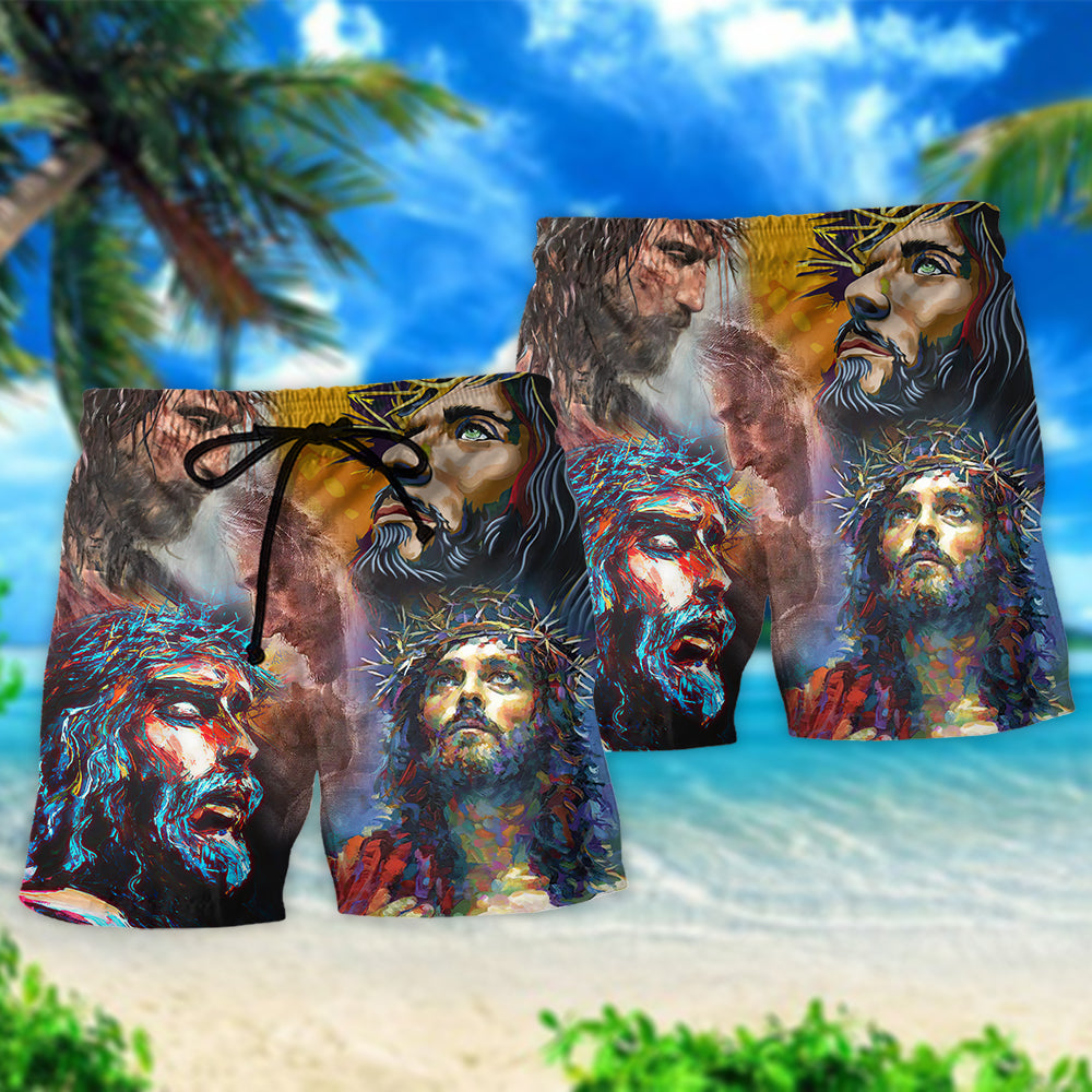 Faith Quote Jesus Is My Savior Inspirational – Beach Short