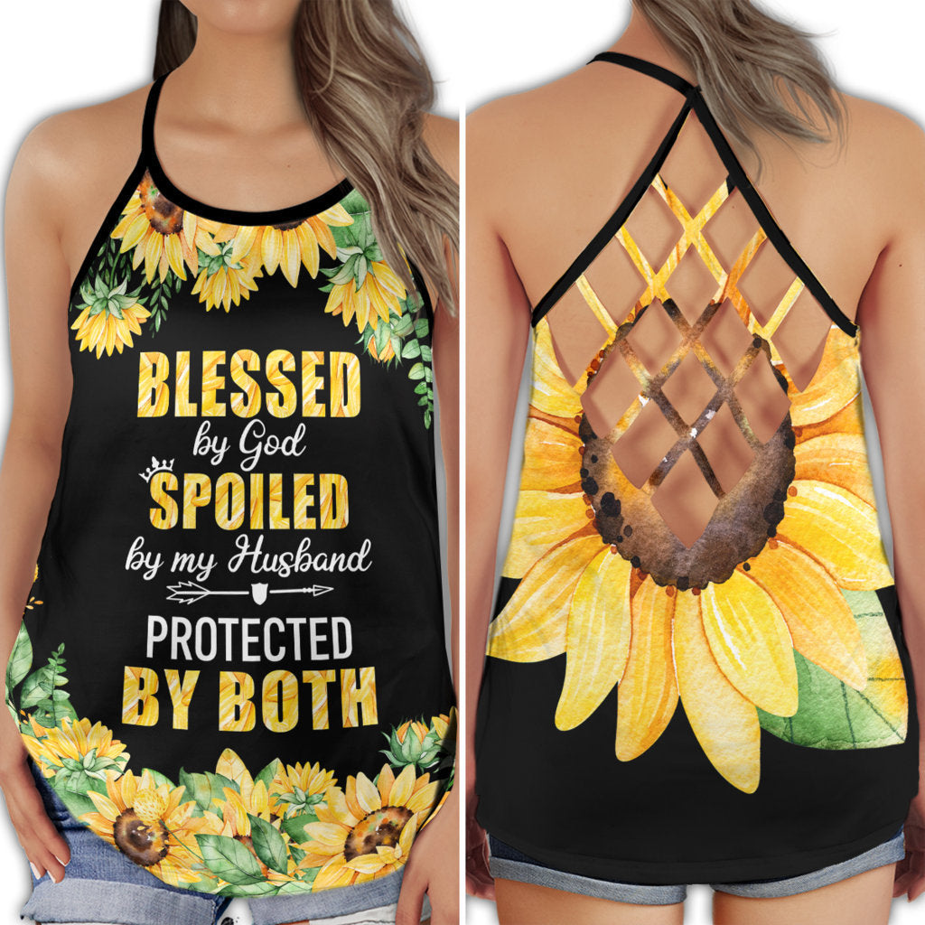 Faith Bless Peace Daisy Collection – Hollow Tank Top