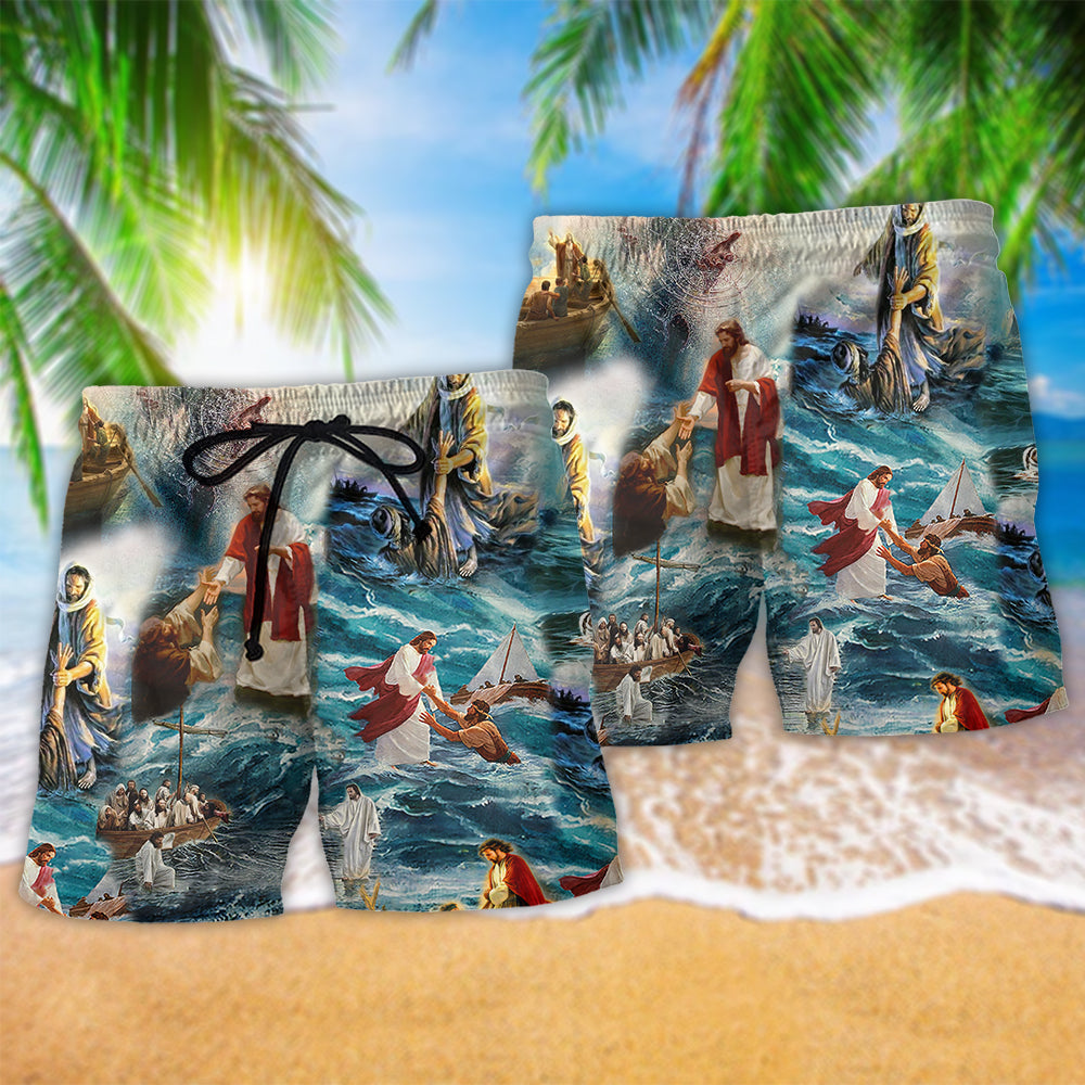Jesus Saved My Life - Beach Short