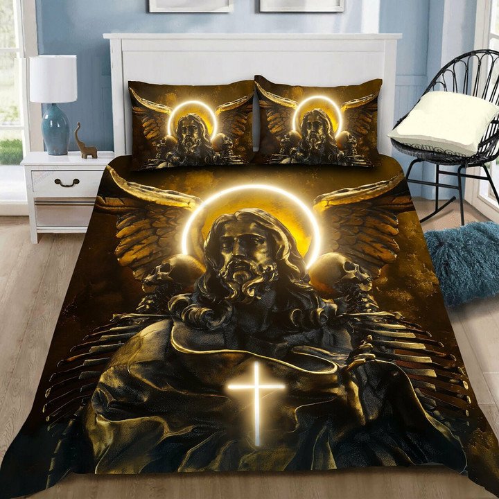 Jesus Wing Cross Bedding Cover For Faith Bedroom Decor