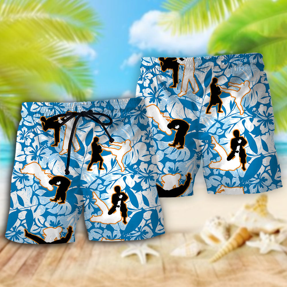 Jujitsu Strength Tropical Floral - Beach Short