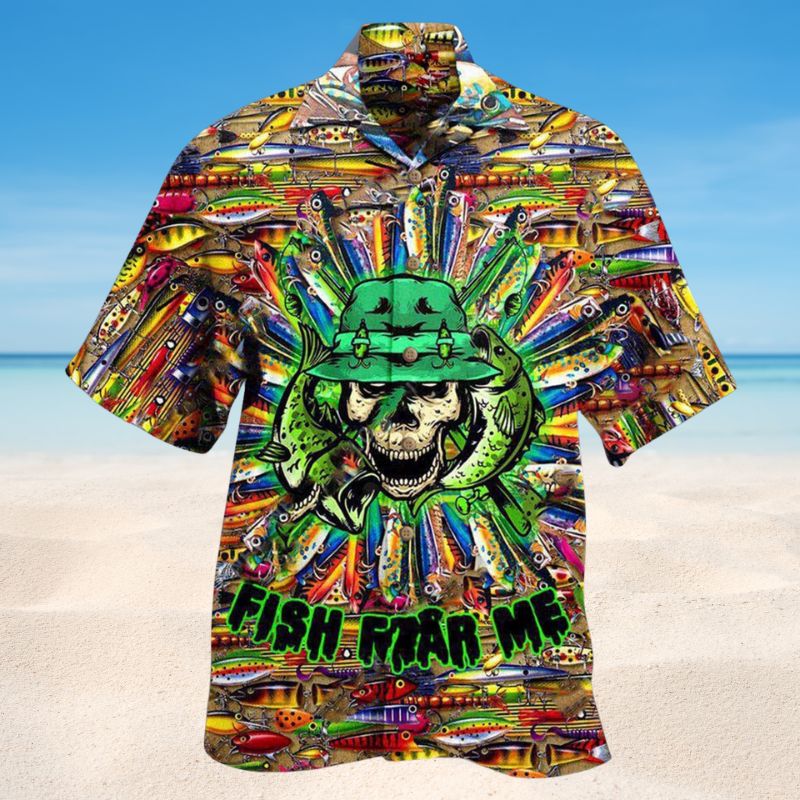 Just A Man Who Loves Fishing Skull Edition – Hawaiian Shirt