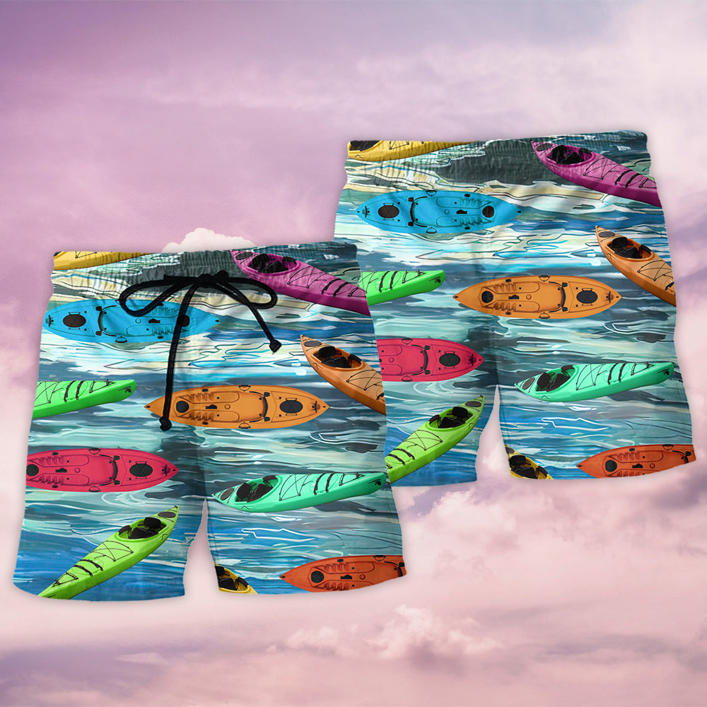 Kayaking Adventure Time Quote Art – Beach Short