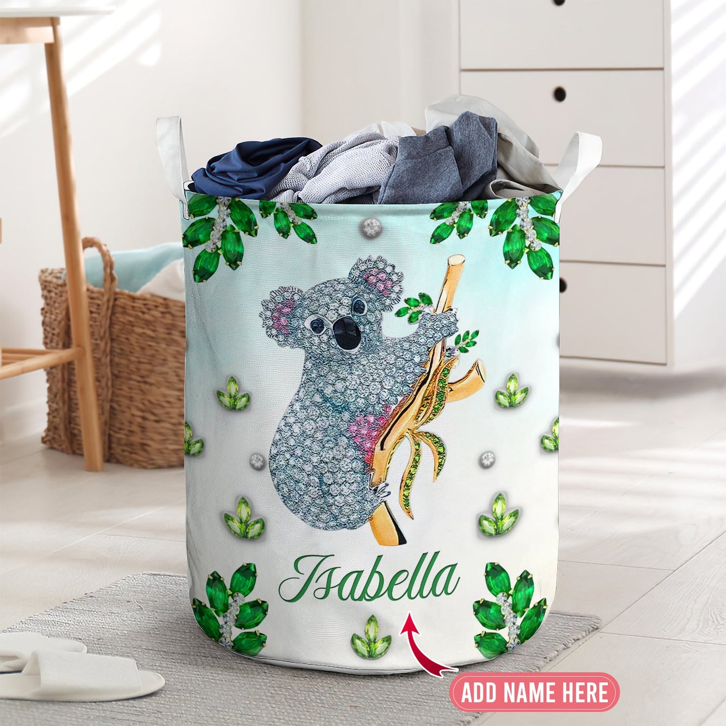 Koala jewelry style personalized - Laundry basket - LAUB04TNH220222 - Owls Matrix LTD