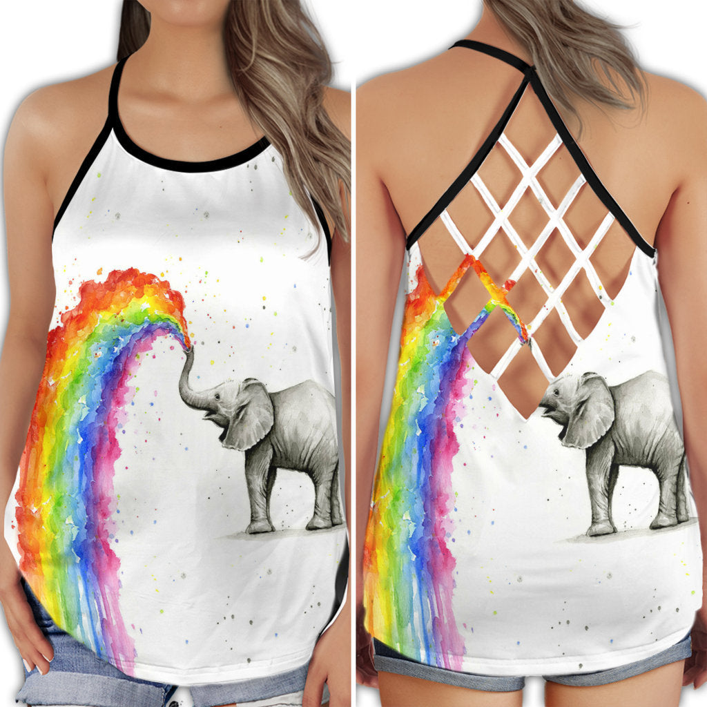 Pride Elephant Rainbow Collection – Hollow Tank Top