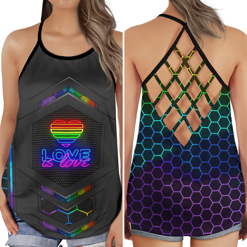 Love Is Love Pride Vibes - Hollow Tank Top