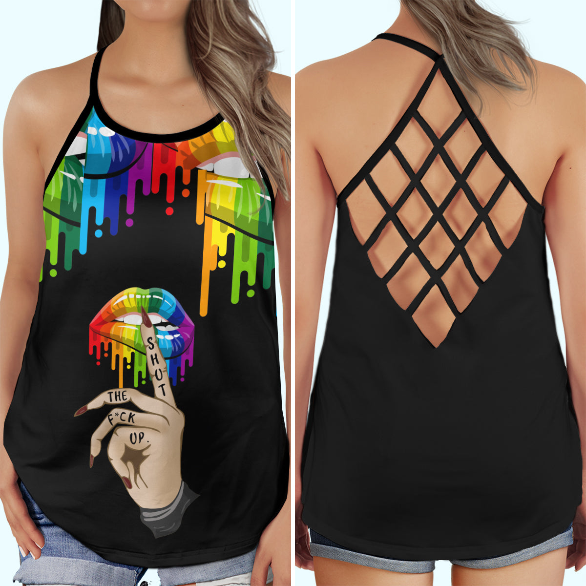 Pride Love Lip Expression – Hollow Tank Top