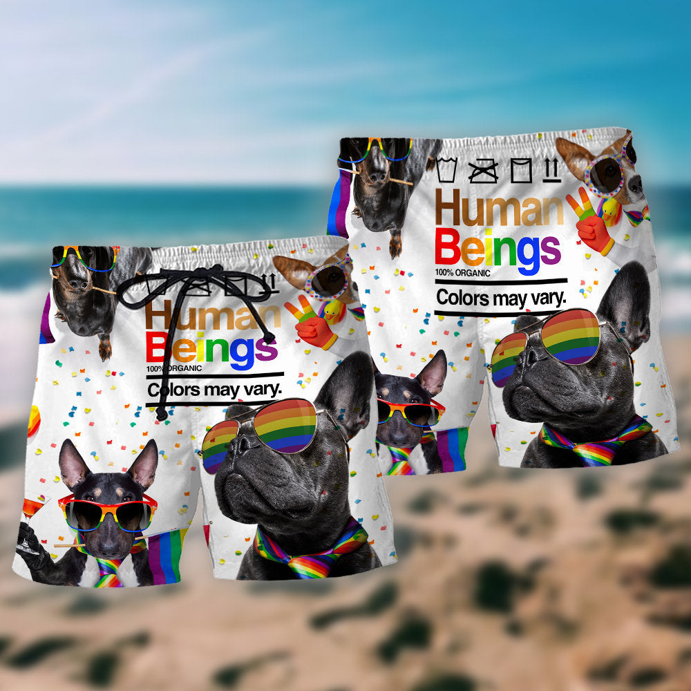 LGBT Pride French Bulldog Art – Beach Short