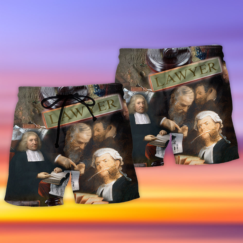 Serious Lawyer Professional Art – Beach Short