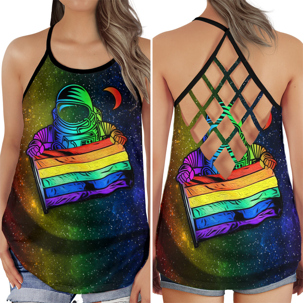 Pride Astronaut Love Peace Collection – Hollow Tank Top
