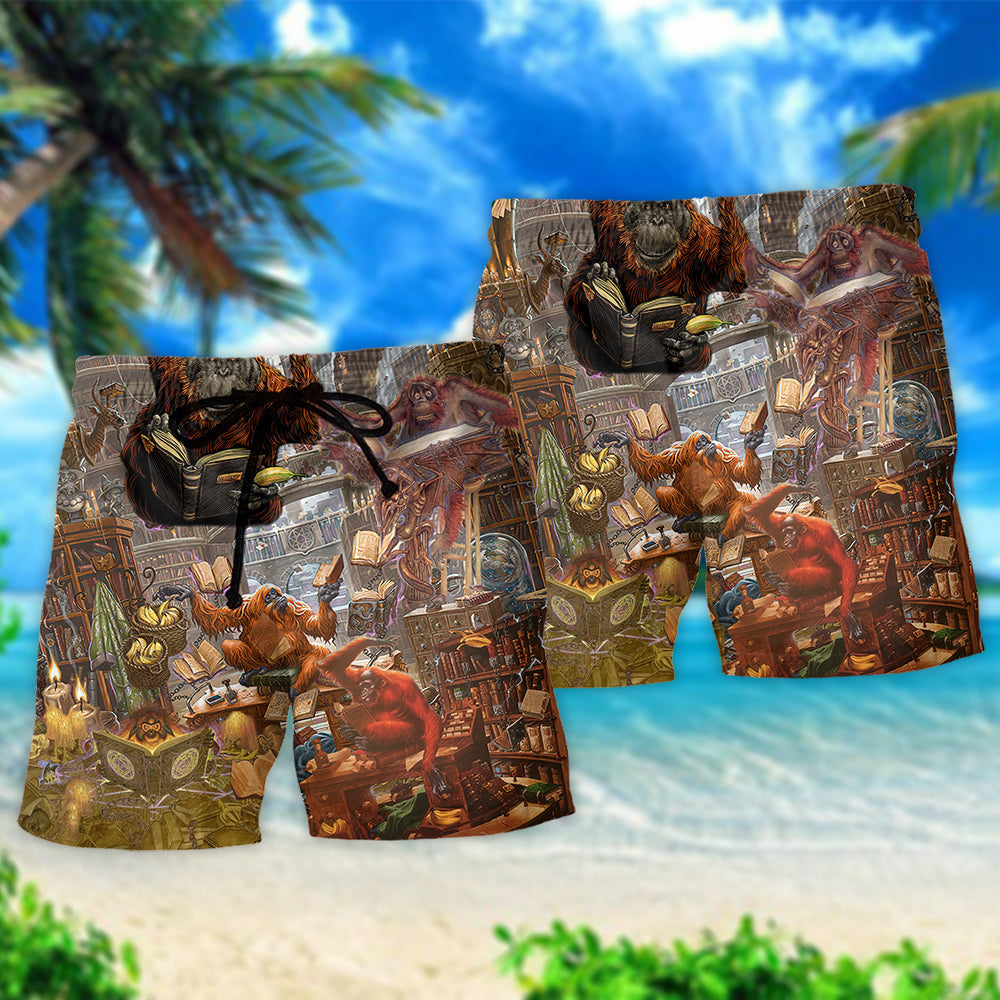 Funny Librarian Book Lover Style - Beach Short