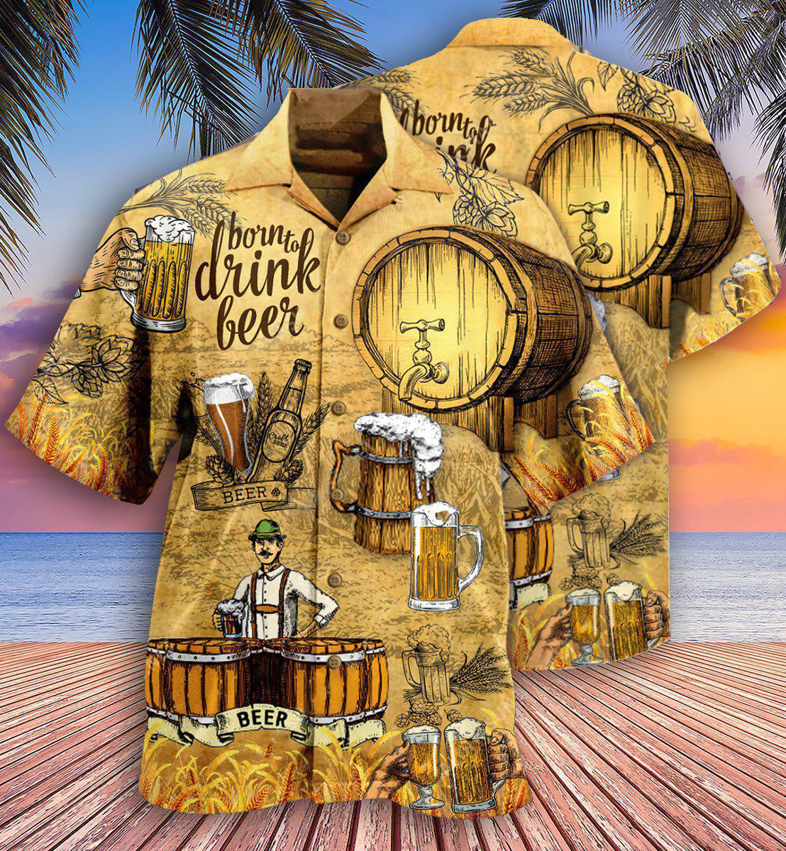 Beer Life Is Better Vintage Drinking Style - Hawaiian Shirt