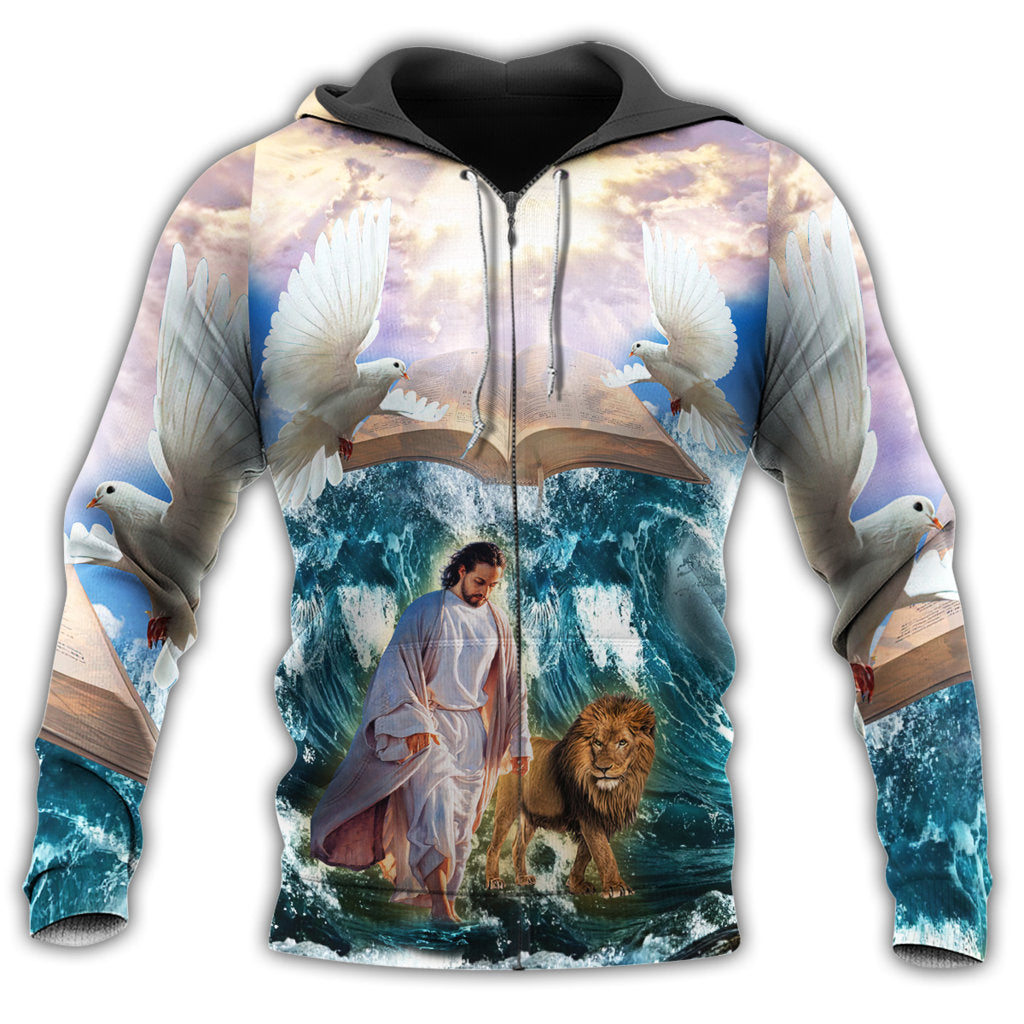 Lion And Faith Warm Spirit - 3D Hoodie2