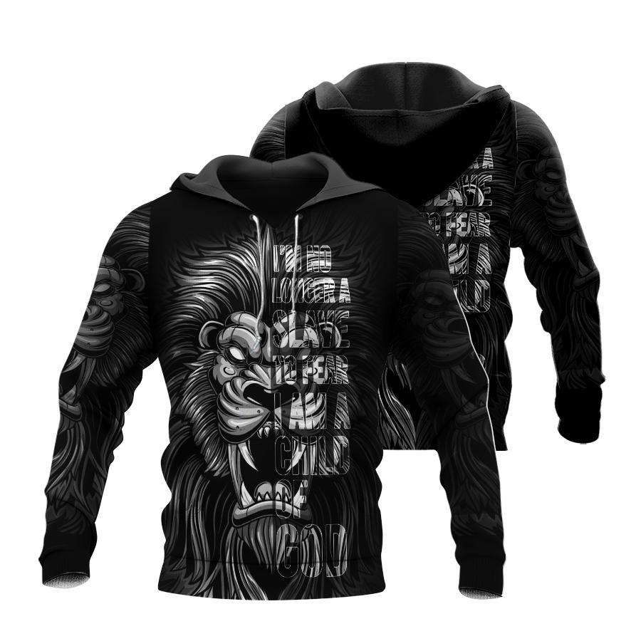 Lion Faith Inspired Black Style - 3D Hoodie3