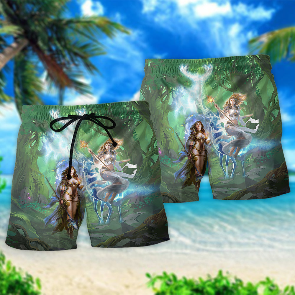 I Believe In Magic Fantasy Quote – Beach Short