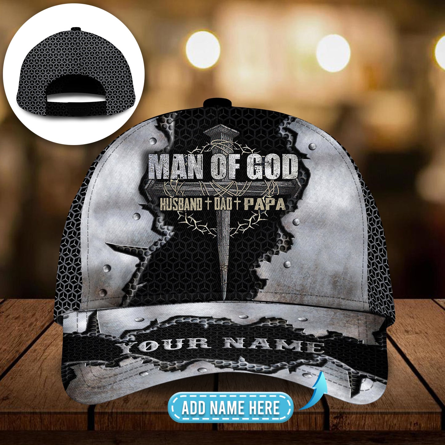 Man Of God Dark Personalized – Classic Cap