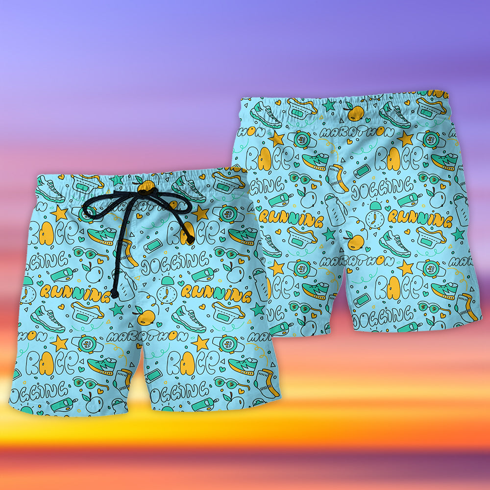 Marathon Lovely Running Art – Beach Short