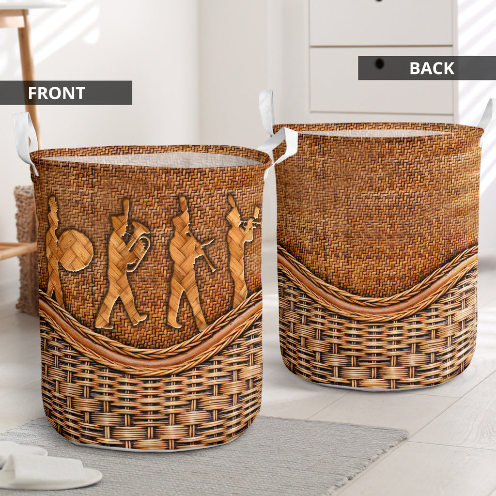 Marching Band Rattan Teaxture - Laundry Basket - Owls Matrix LTD